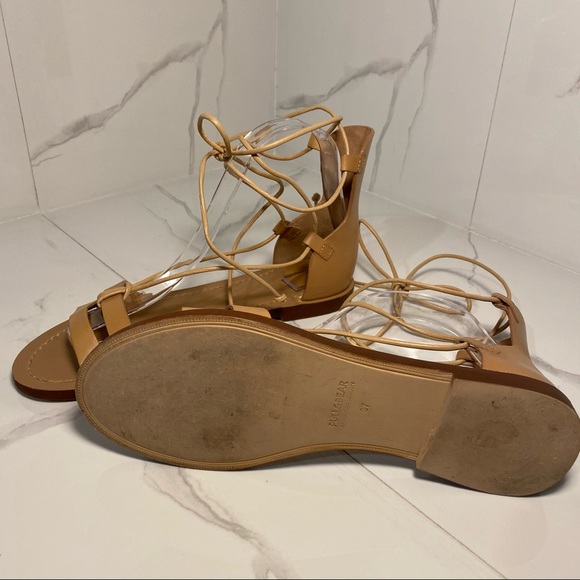 ⭐️HP⭐️ Pull&Bear Leather Lace Up Flat Sandal - Picture 5 of 7